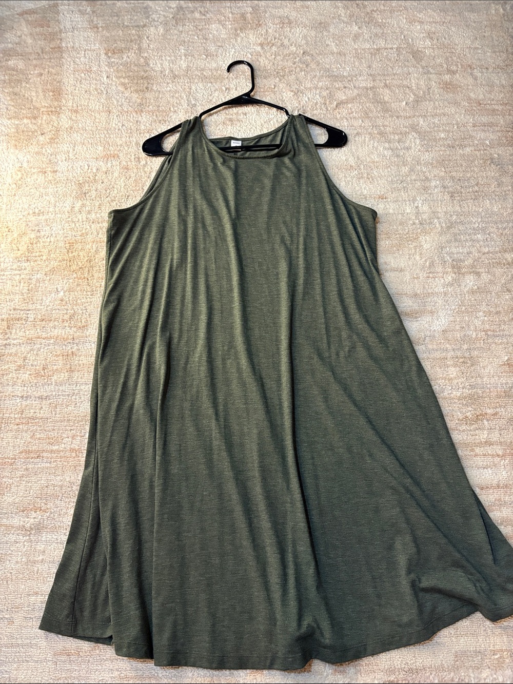 Old Navy Olive Green Maxi Tank Dress - Plus Size 1X